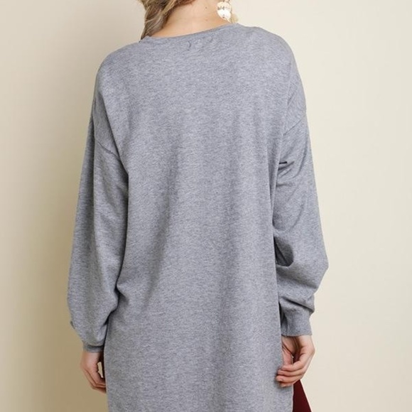 Umgee High Low Crossed Pullover Sweater - Picture 2 of 5